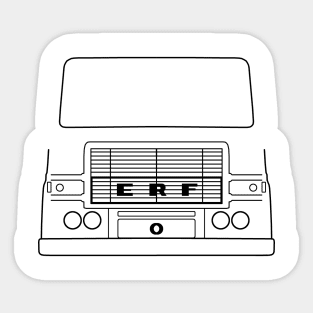 ERF A series classic truck outline graphic (black) Sticker